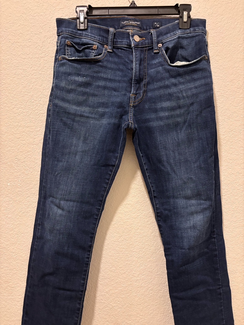 Men’s Lucky Brand 121 Slim Straight Jeans 31/30 Dark Blue Stretch 5 Pocket Pants